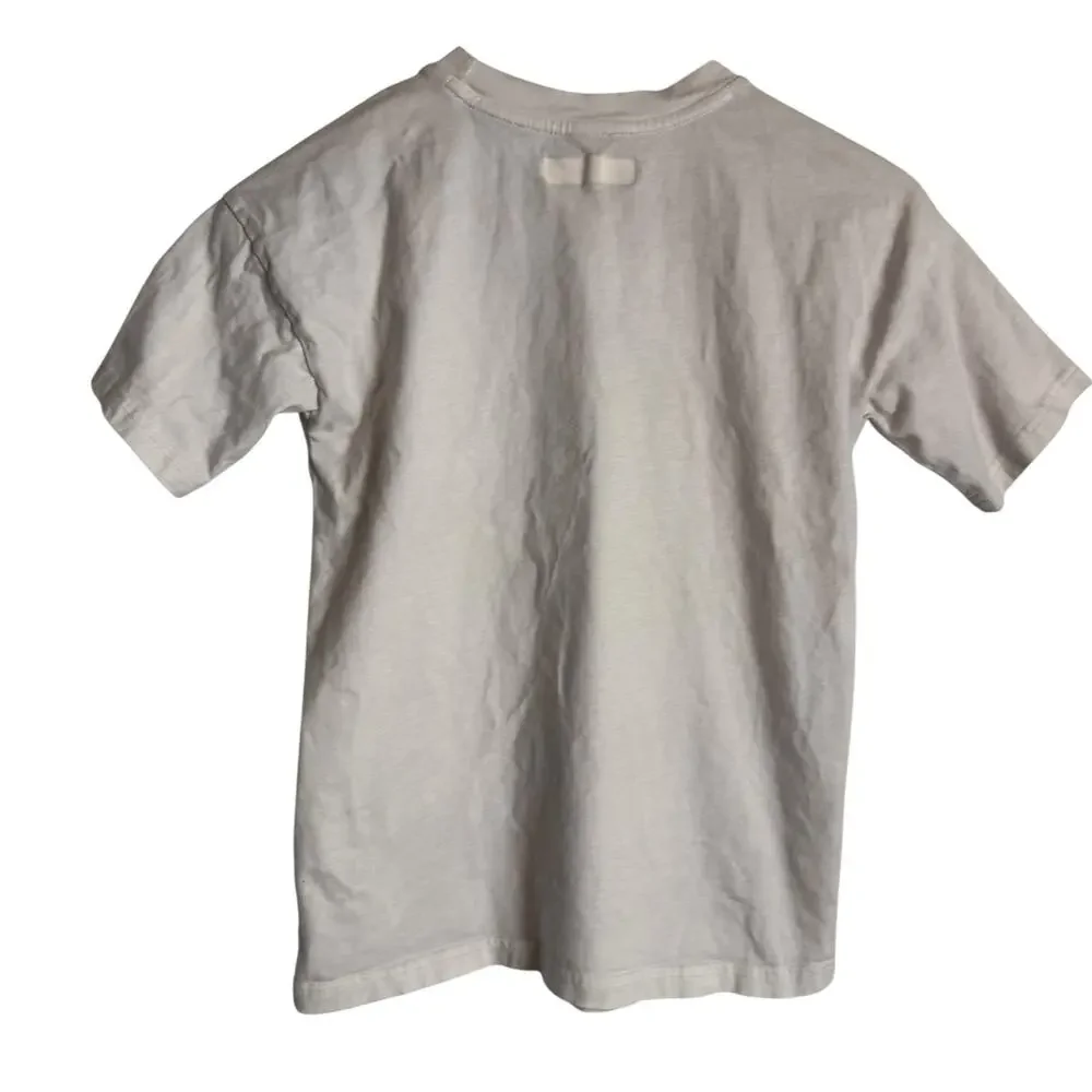 Abercrombie Kids Oversized Fit Unisex White Short Sleeve Crewneck Pocket Tee